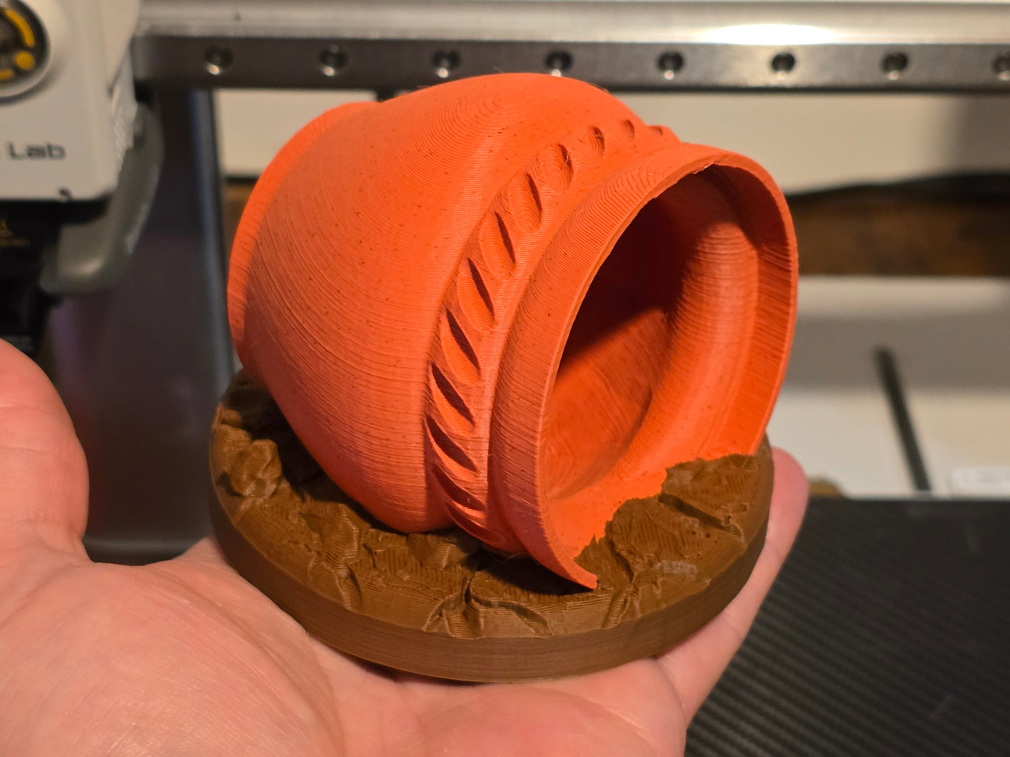 Holy Grail lying flat with base