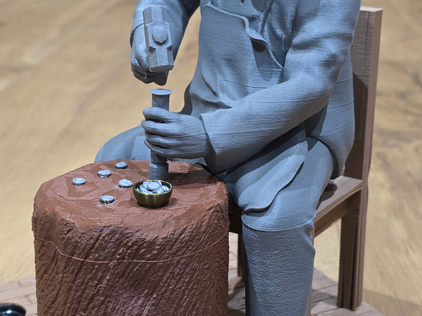 Medieval Moneyer Figurine with optional audio voice over base