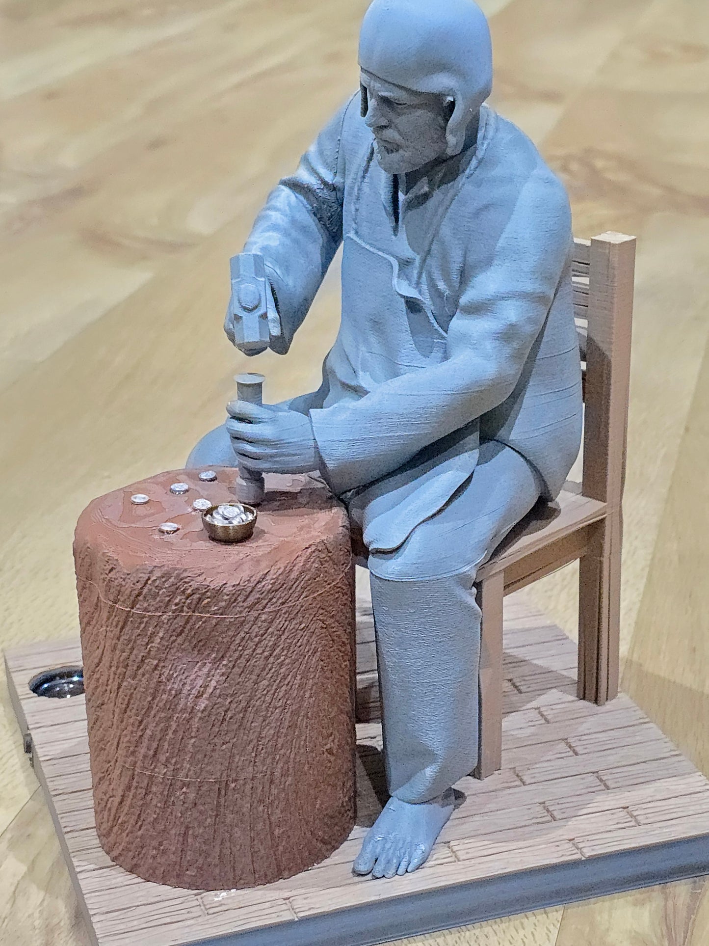 Medieval Moneyer Figurine with optional audio voice over base