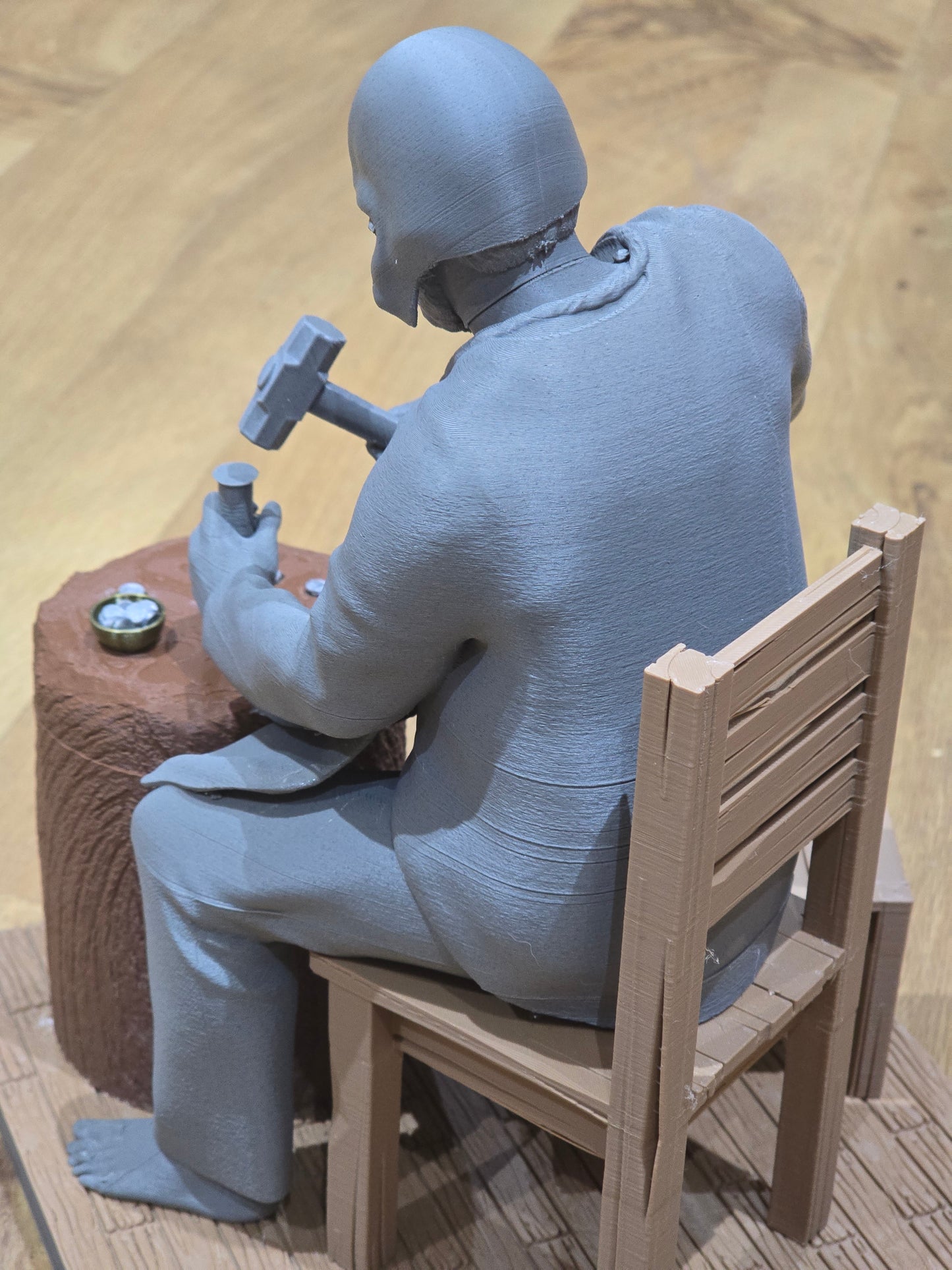 Medieval Moneyer Figurine with optional audio voice over base