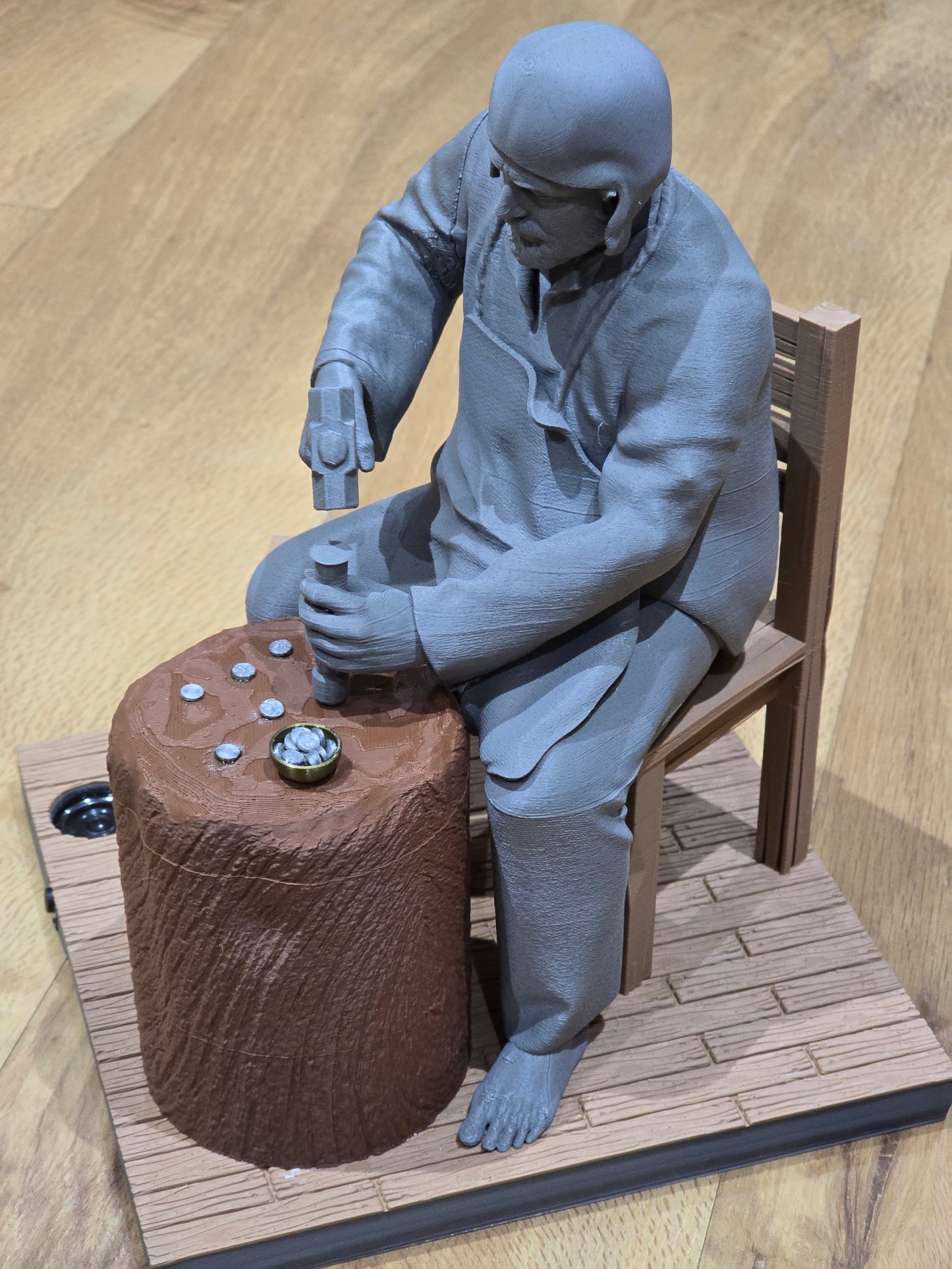 Medieval Moneyer Figurine with optional audio voice over base