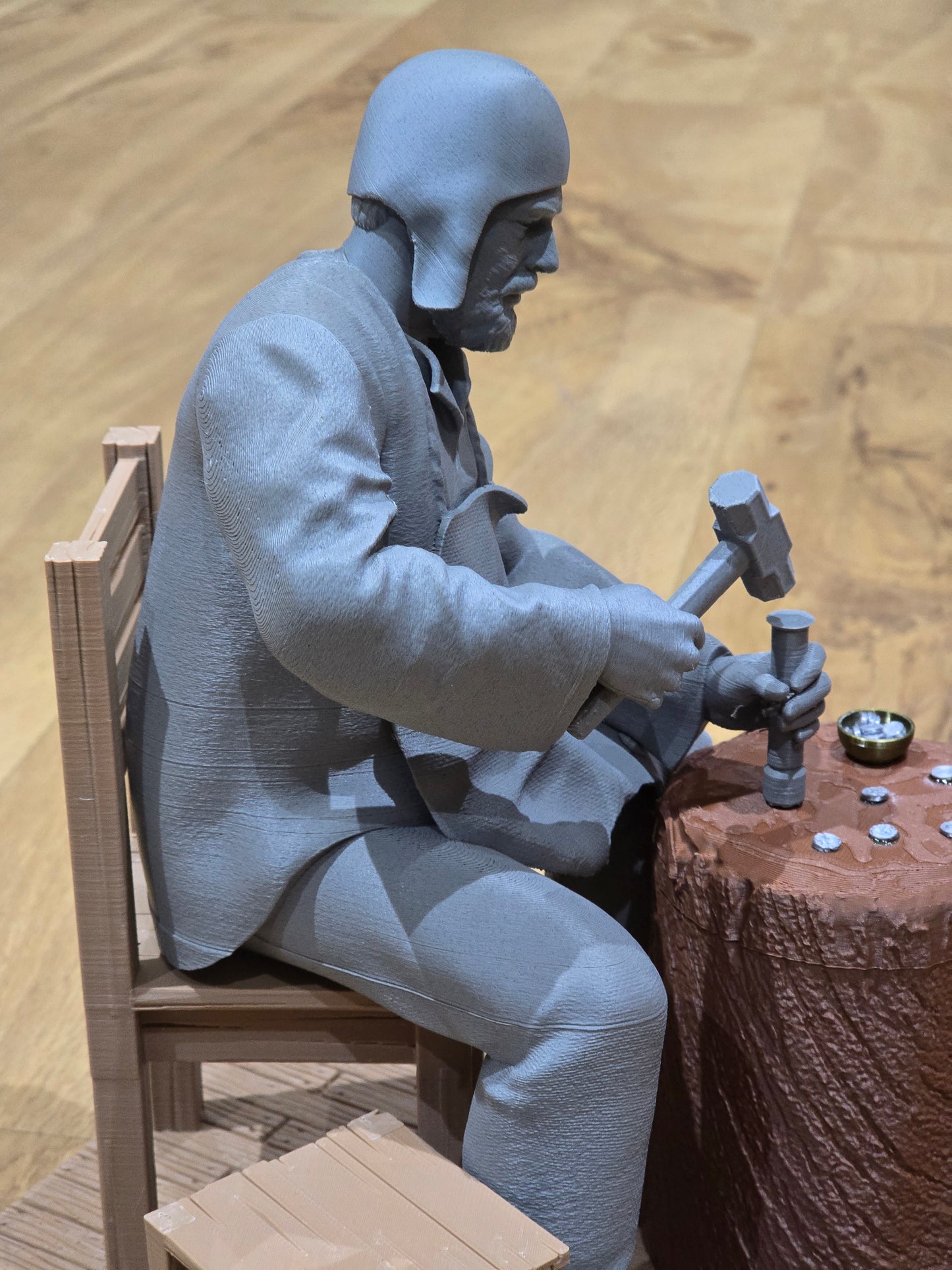 Medieval Moneyer Figurine with optional audio voice over base