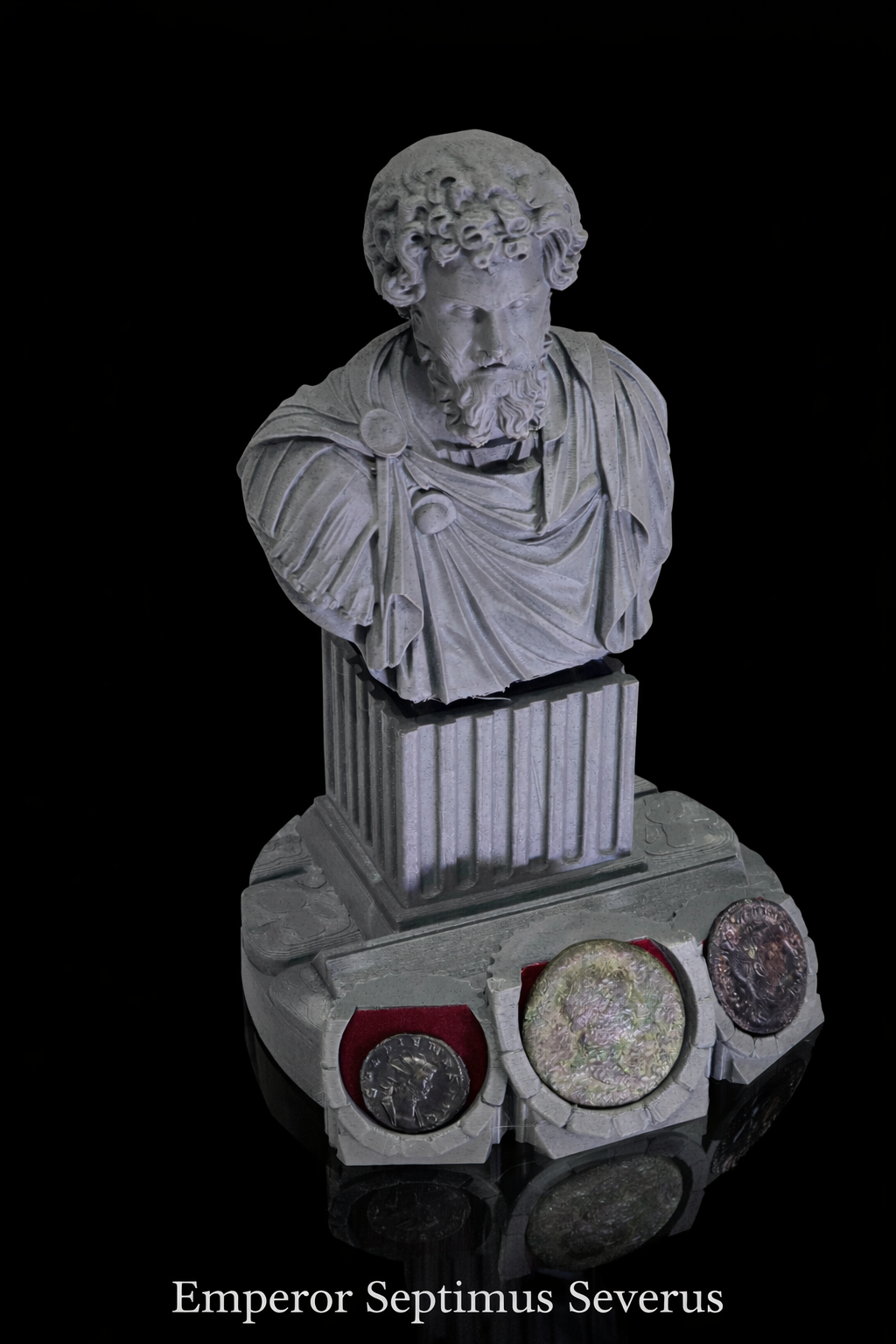 Roman Emperors & Celtic Leaders Bust Coin Displays