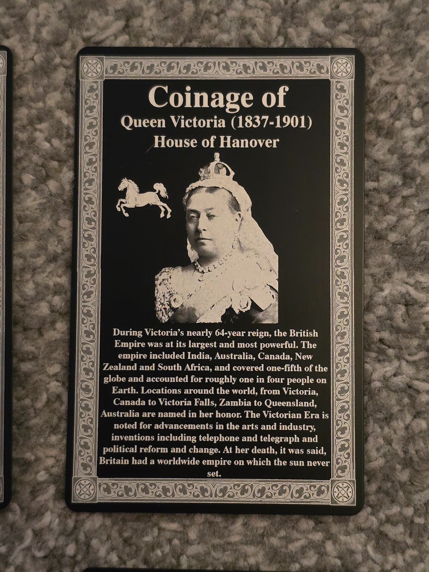 Coinage Of Range Engraved Card