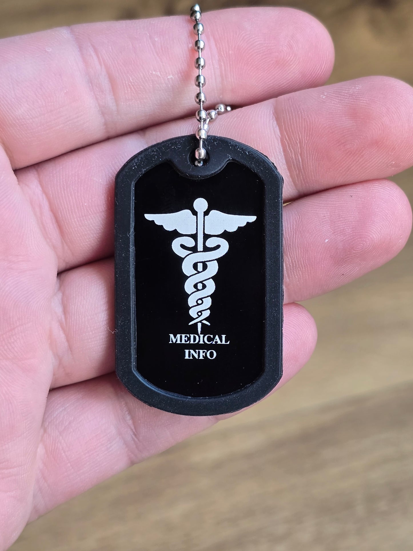 Medical Info/ICE dog tag