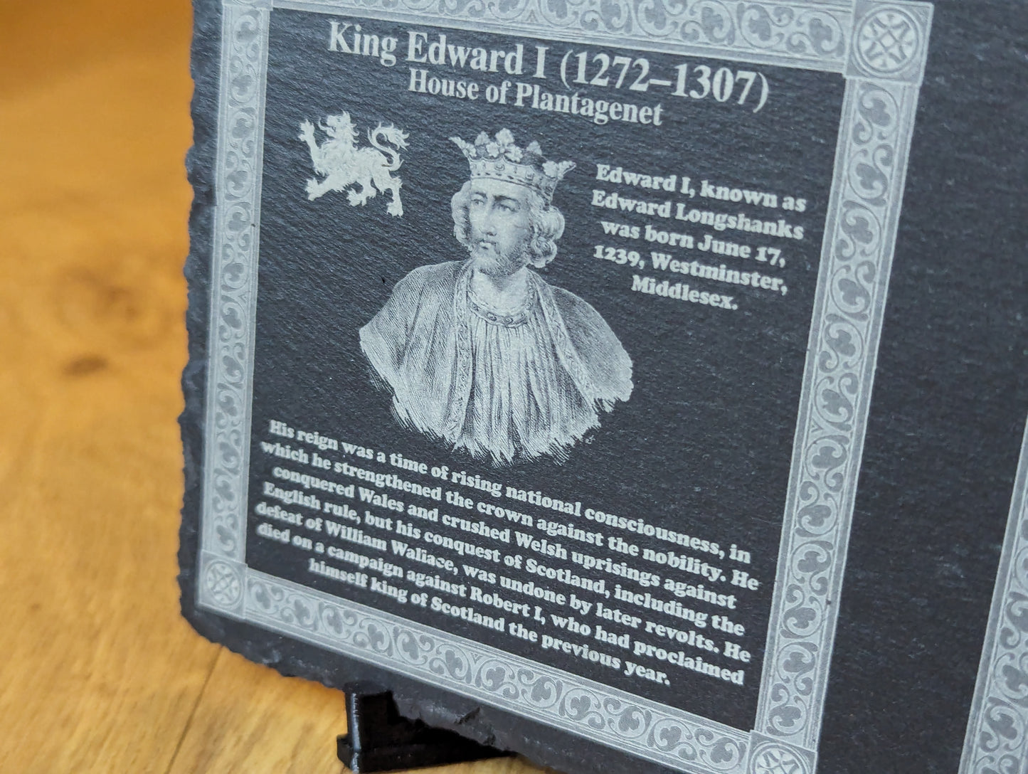 Engraved Monarch Slate Boards (30cm X 10cm)