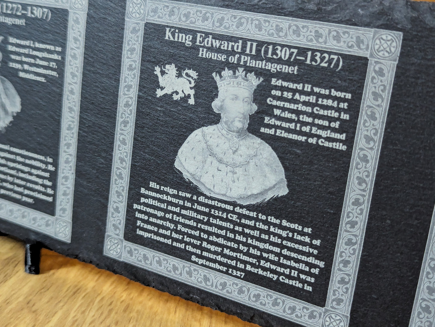 Engraved Monarch Slate Boards (30cm X 10cm)