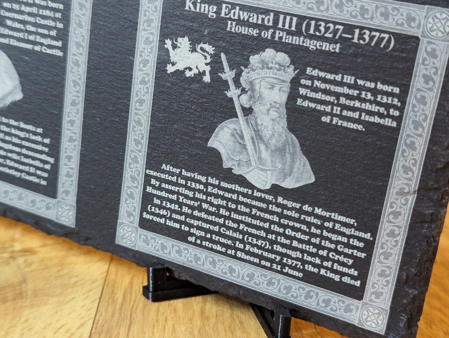 Engraved Monarch Slate Boards (30cm X 10cm)