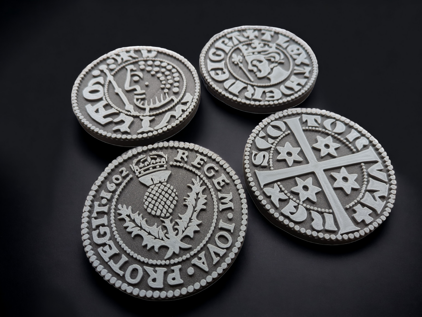 "The Pride of Scotland" Scottish Medieval Coaster Set x4