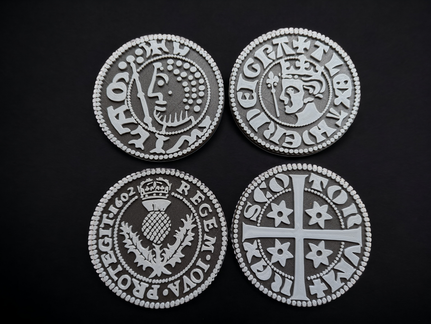 "The Pride of Scotland" Scottish Medieval Coaster Set x4