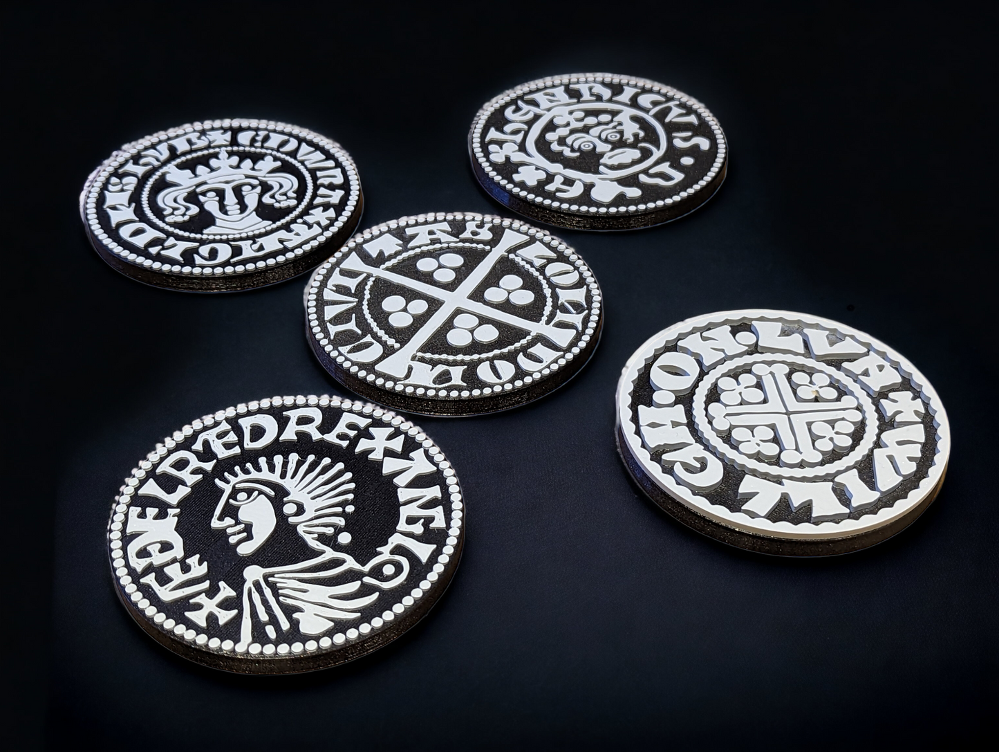 "The Rose" English Medieval Coaster Set 1 x5