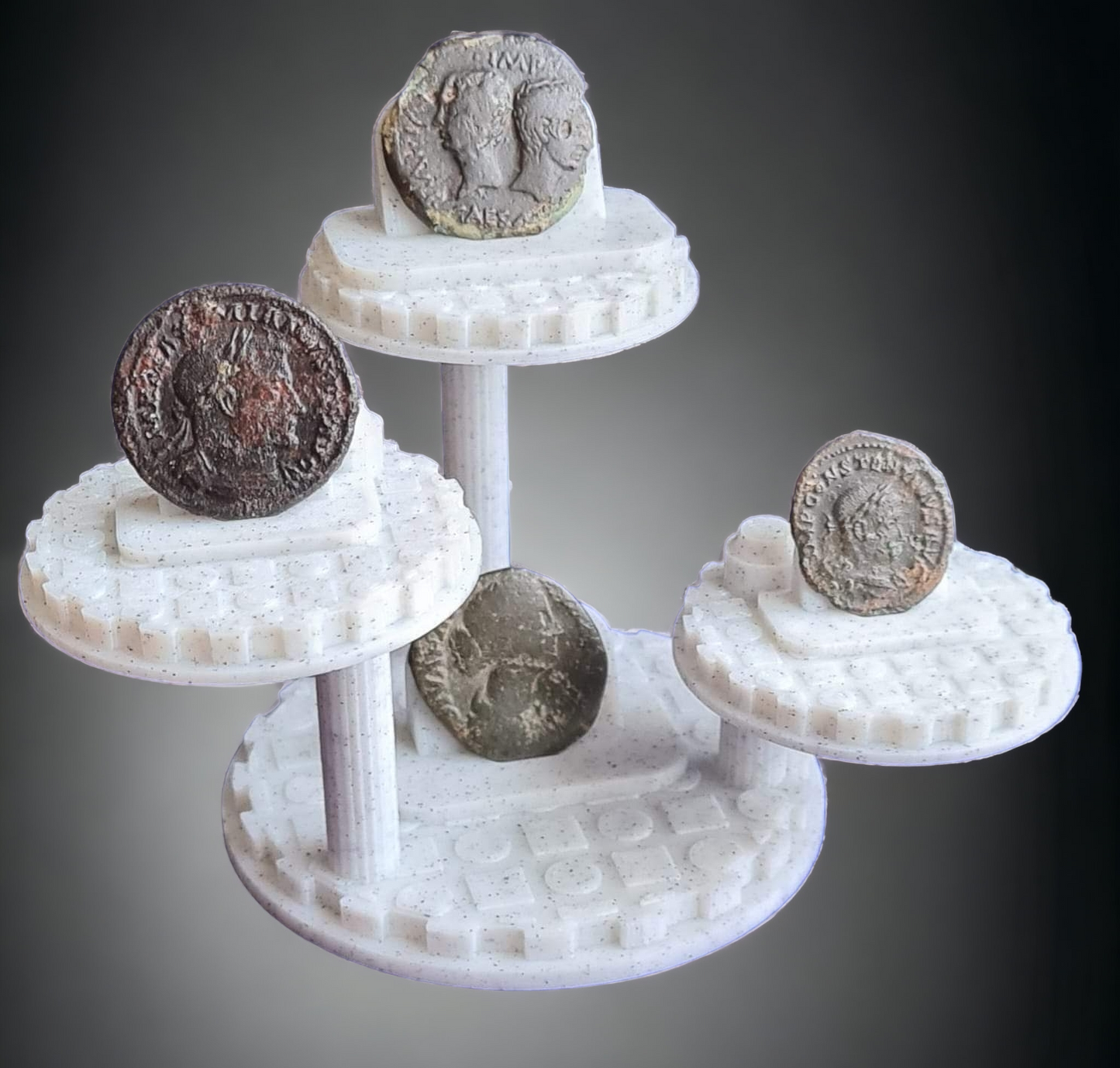 Roman Column Multi-Level Coin Displays