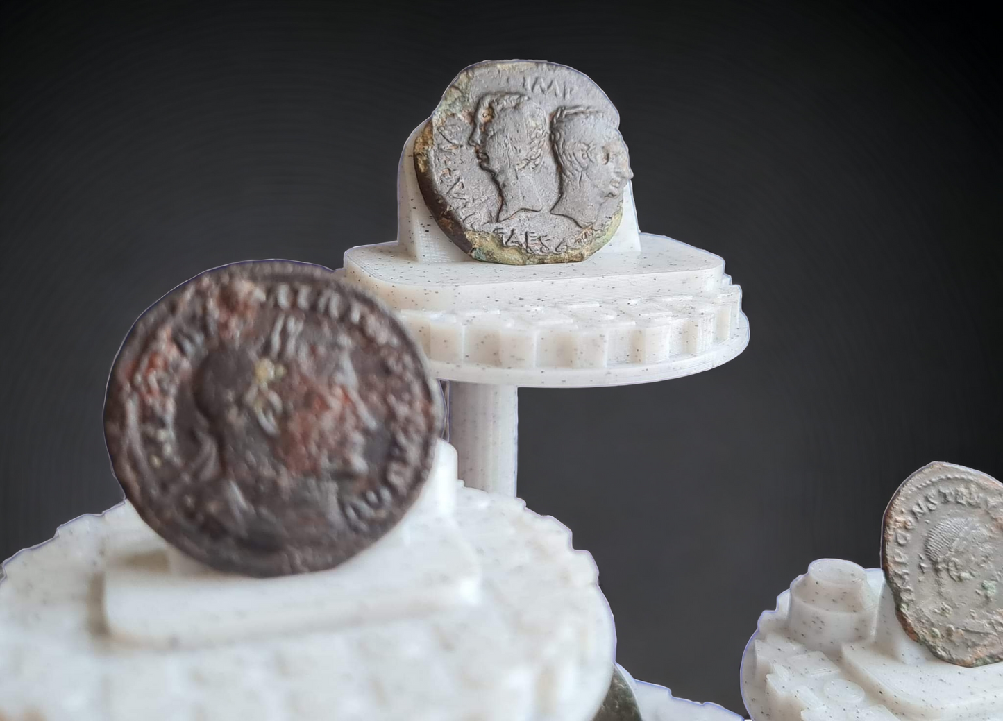 Roman Column Multi-Level Coin Displays