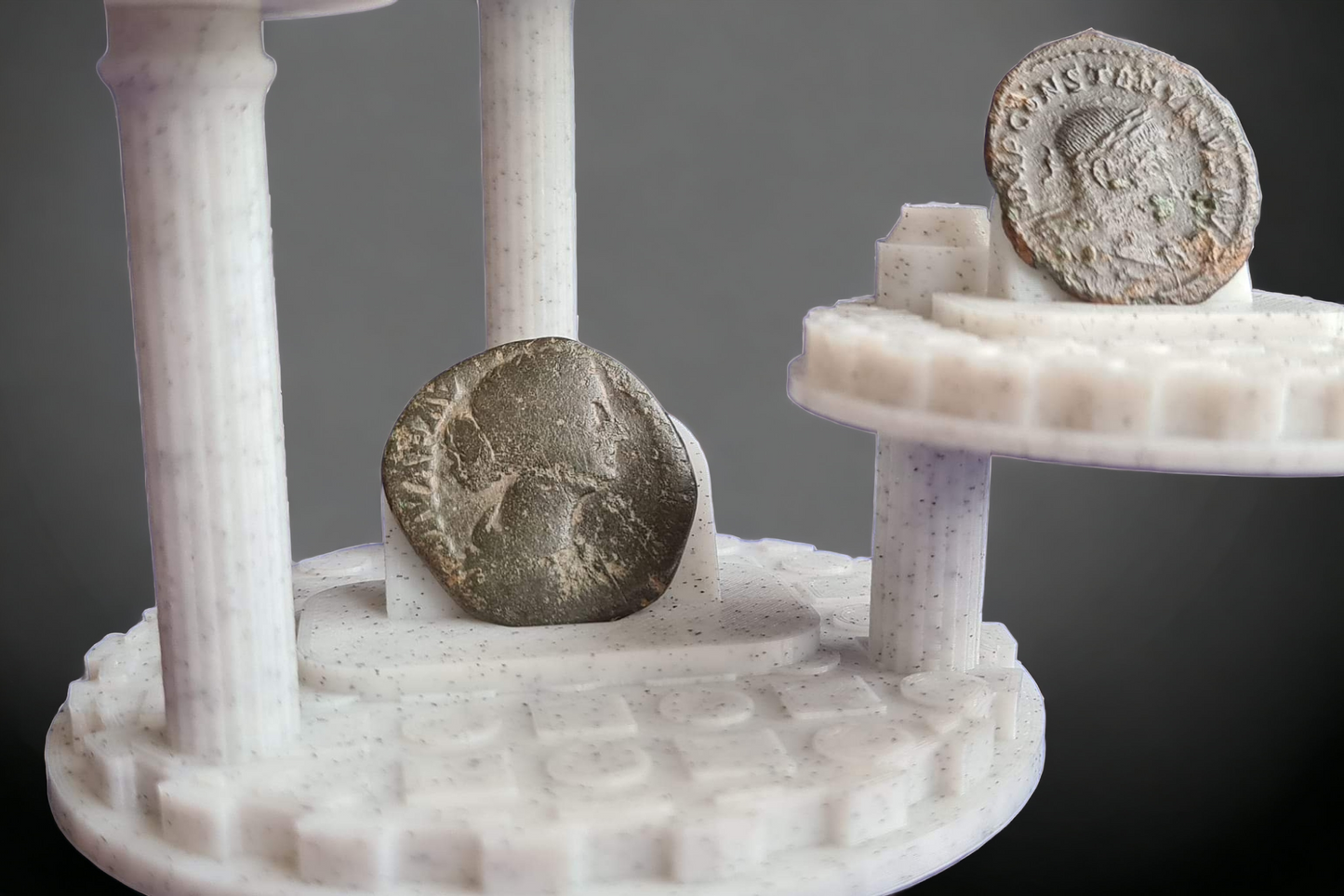 Roman Column Multi-Level Coin Displays