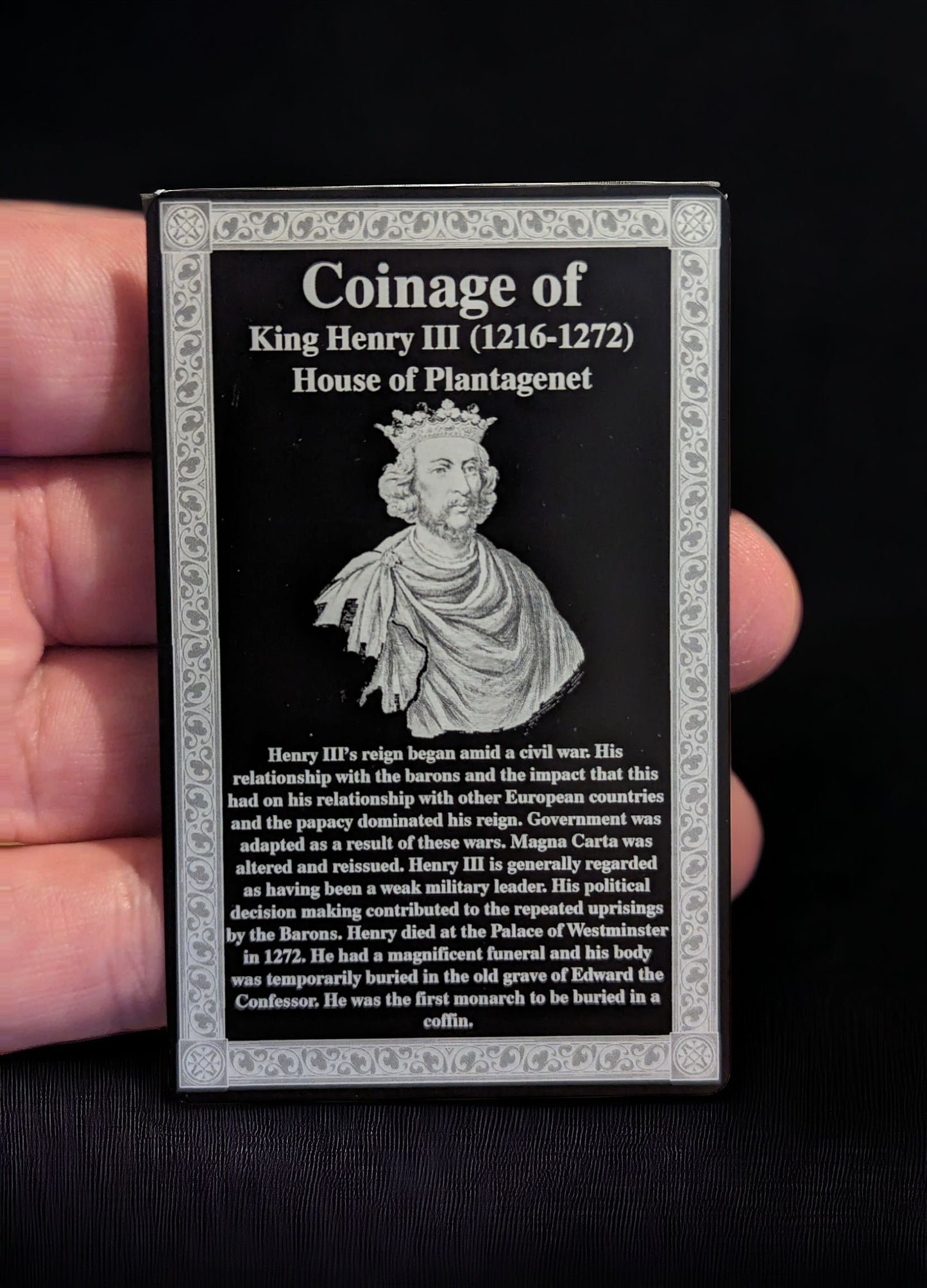 Coinage Of Range Engraved Card