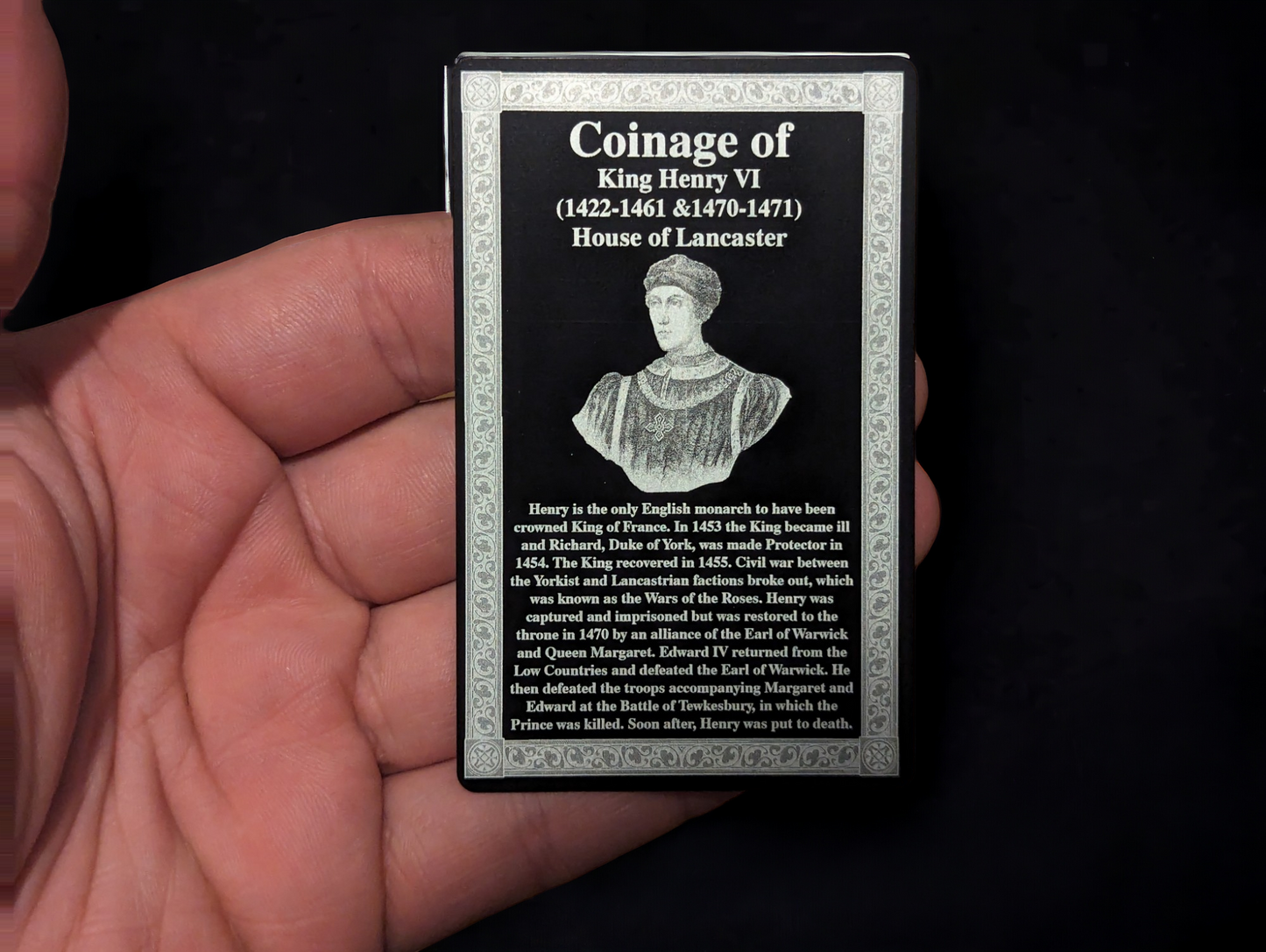 Coinage Of Range Engraved Card