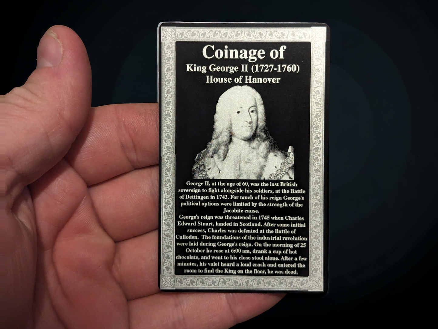 Coinage Of Range Engraved Card