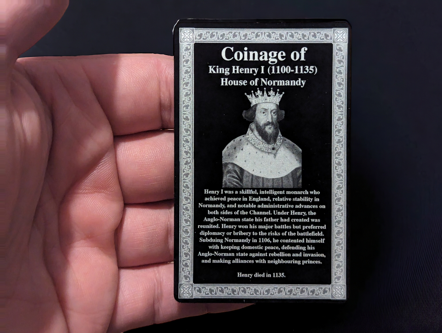 Coinage Of Range Engraved Card