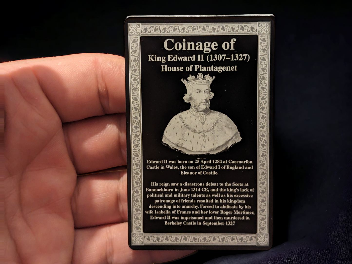 Coinage Of Range Engraved Card