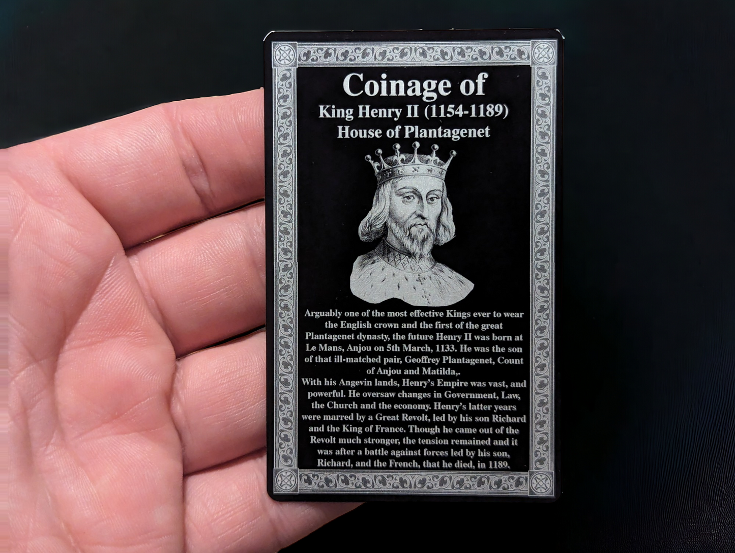 Coinage Of Range Engraved Card