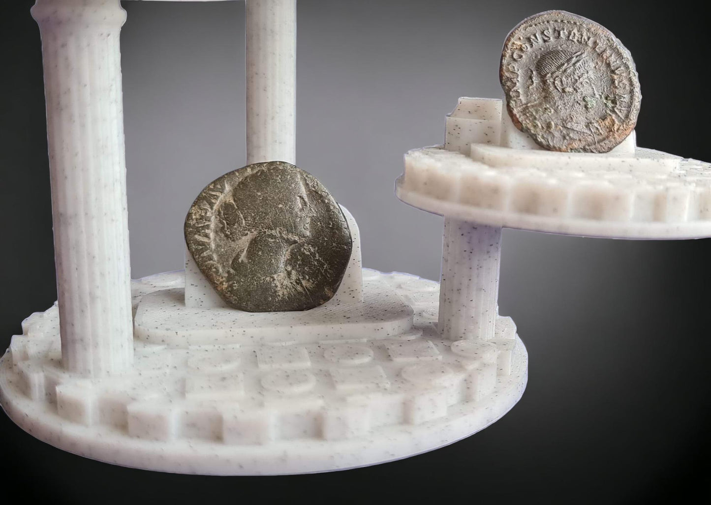 Roman Column Multi-Level Coin Displays