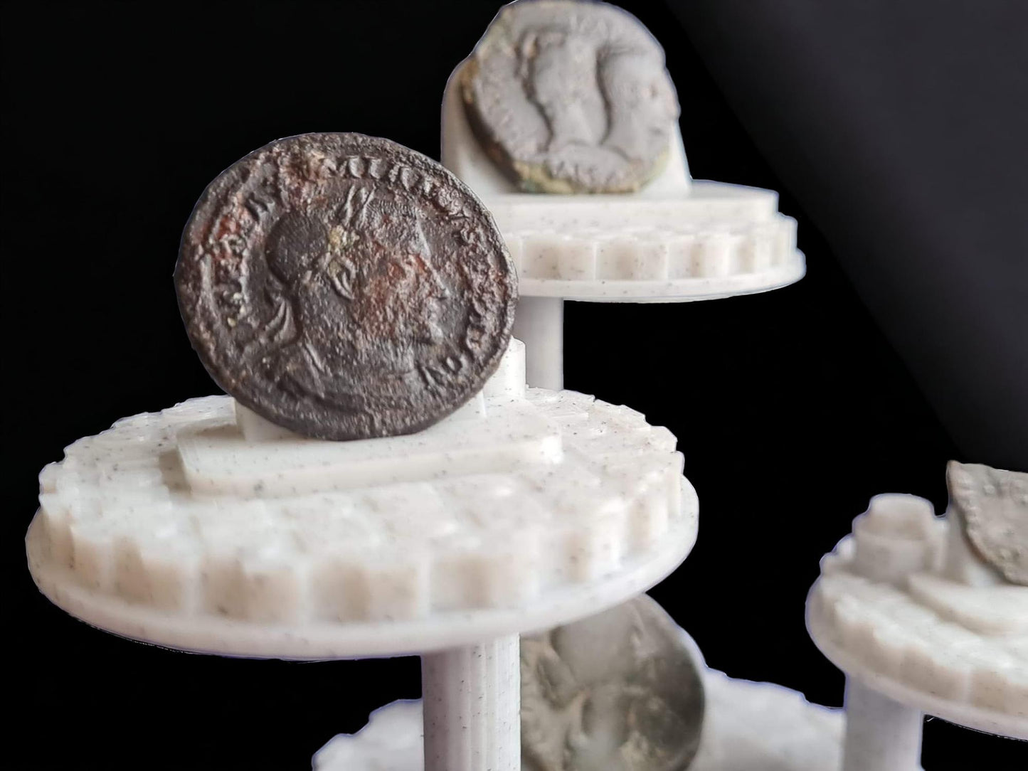 Roman Column Multi-Level Coin Displays