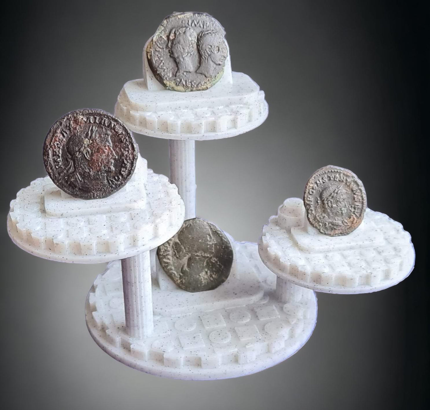 Roman Column Multi-Level Coin Displays