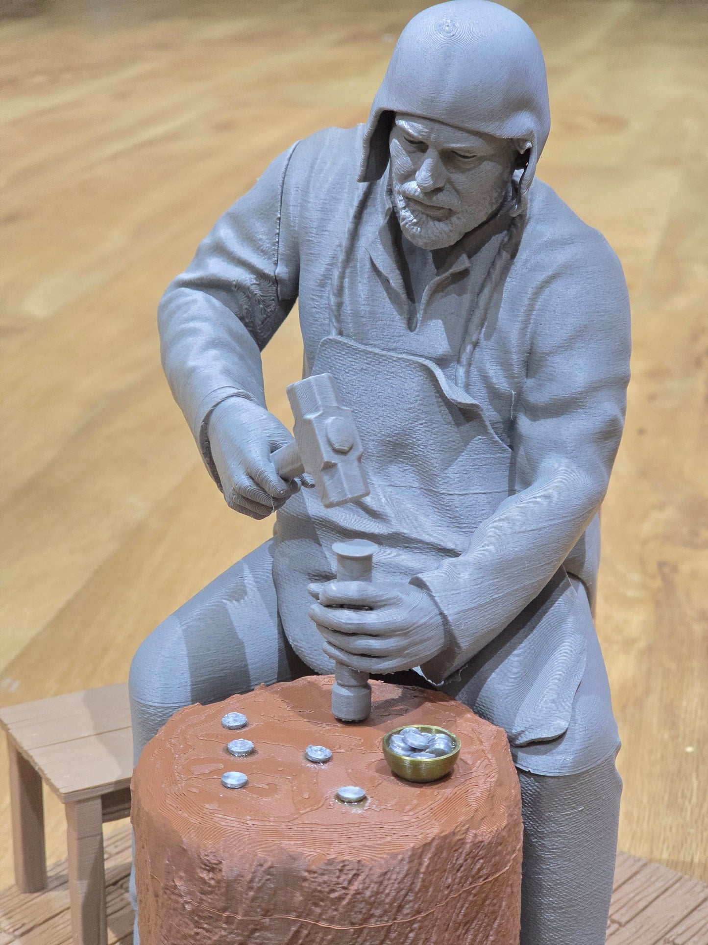Medieval Moneyer Figurine with optional audio voice over base